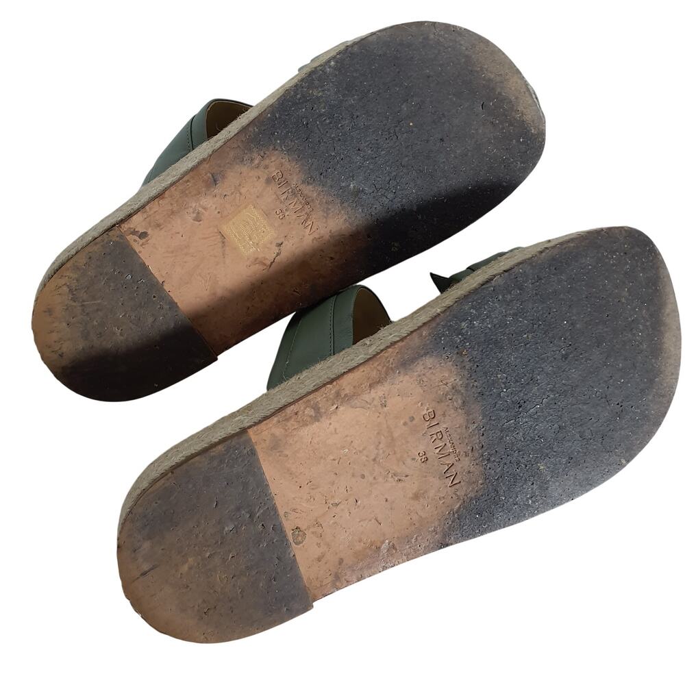 Alexandre Birman Knotted Green Clarita Espadrille Slides Size 38 EU / US 8 - Picture 7 of 7